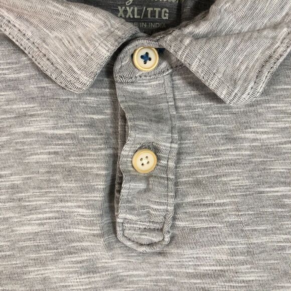 Tommy Bahama Shirt Men 2XLarge XXL Gray Polo Slit Logo Fishing Golf Casual Spots - Picture 5 of 11